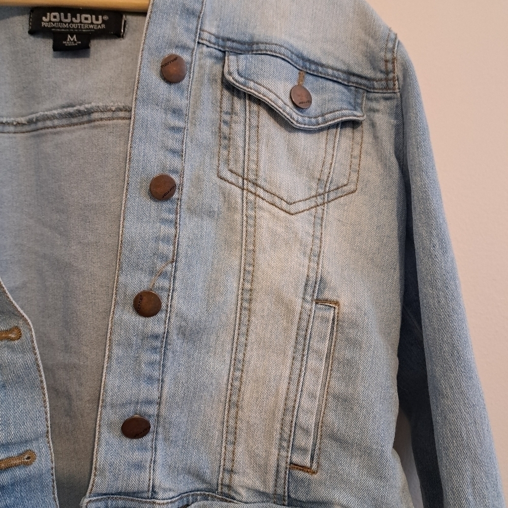 Jou jou denim jean jacket size M - Picture 4 of 4